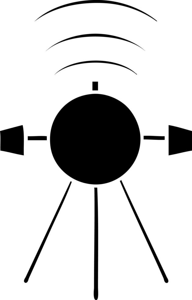 platte symbool satelliet vector