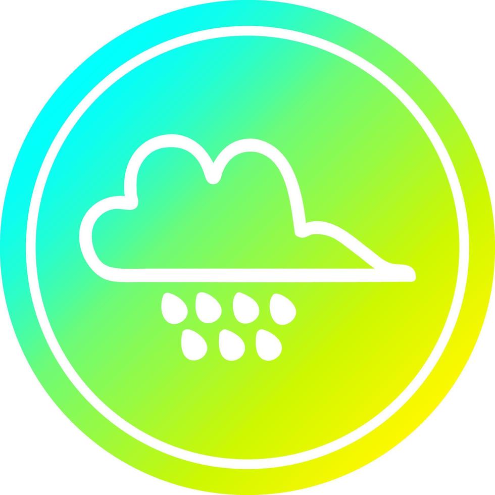 regenwolk cirkelvormig in koud gradiëntspectrum vector