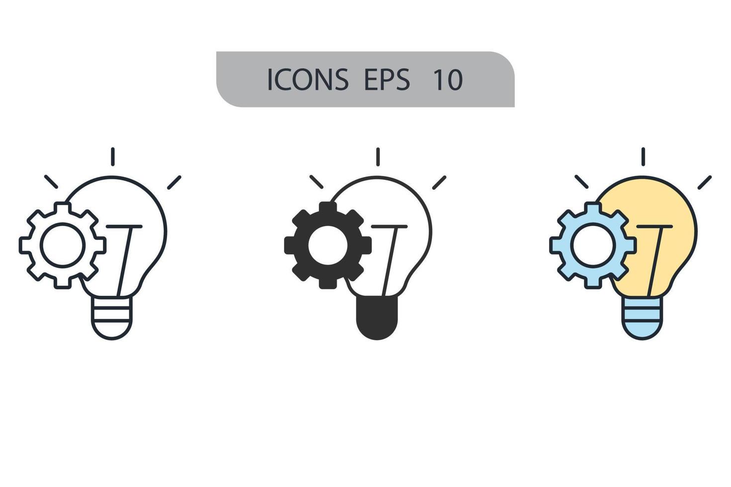 oplossing pictogrammen symbool vectorelementen voor infographic web vector