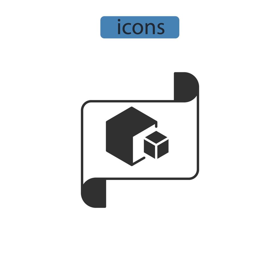 prototype pictogrammen symbool vectorelementen voor infographic web vector