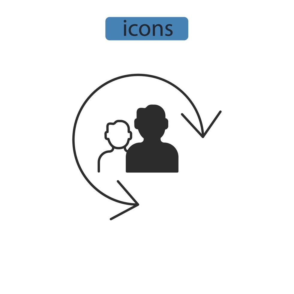 bijbehorende pictogrammen symbool vectorelementen voor infographic web vector