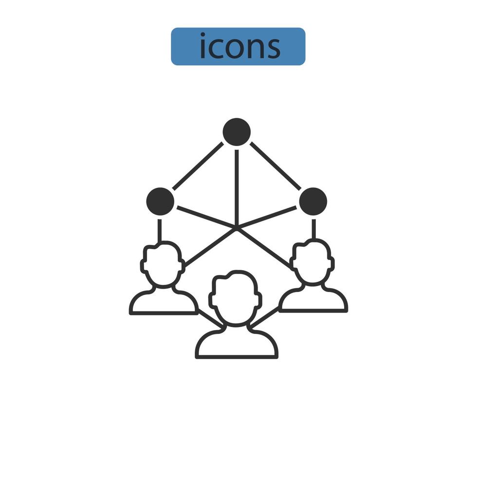derde partij ontwikkelaar pictogrammen symbool vectorelementen voor infographic web vector
