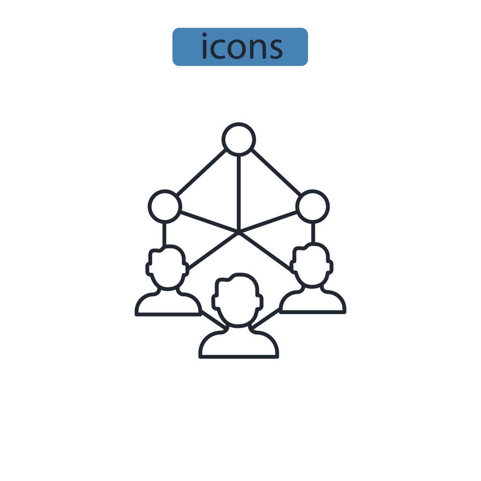derde partij ontwikkelaar pictogrammen symbool vectorelementen voor infographic web vector