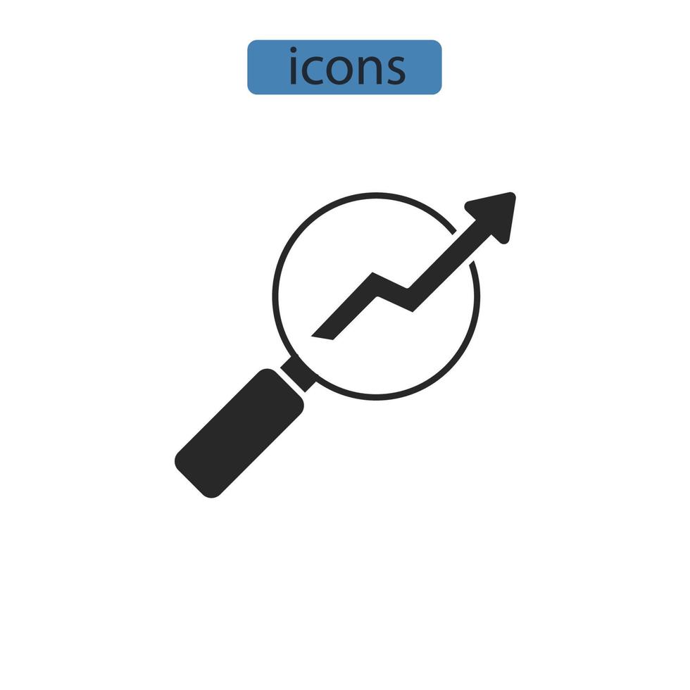 analyse pictogrammen symbool vectorelementen voor infographic web vector