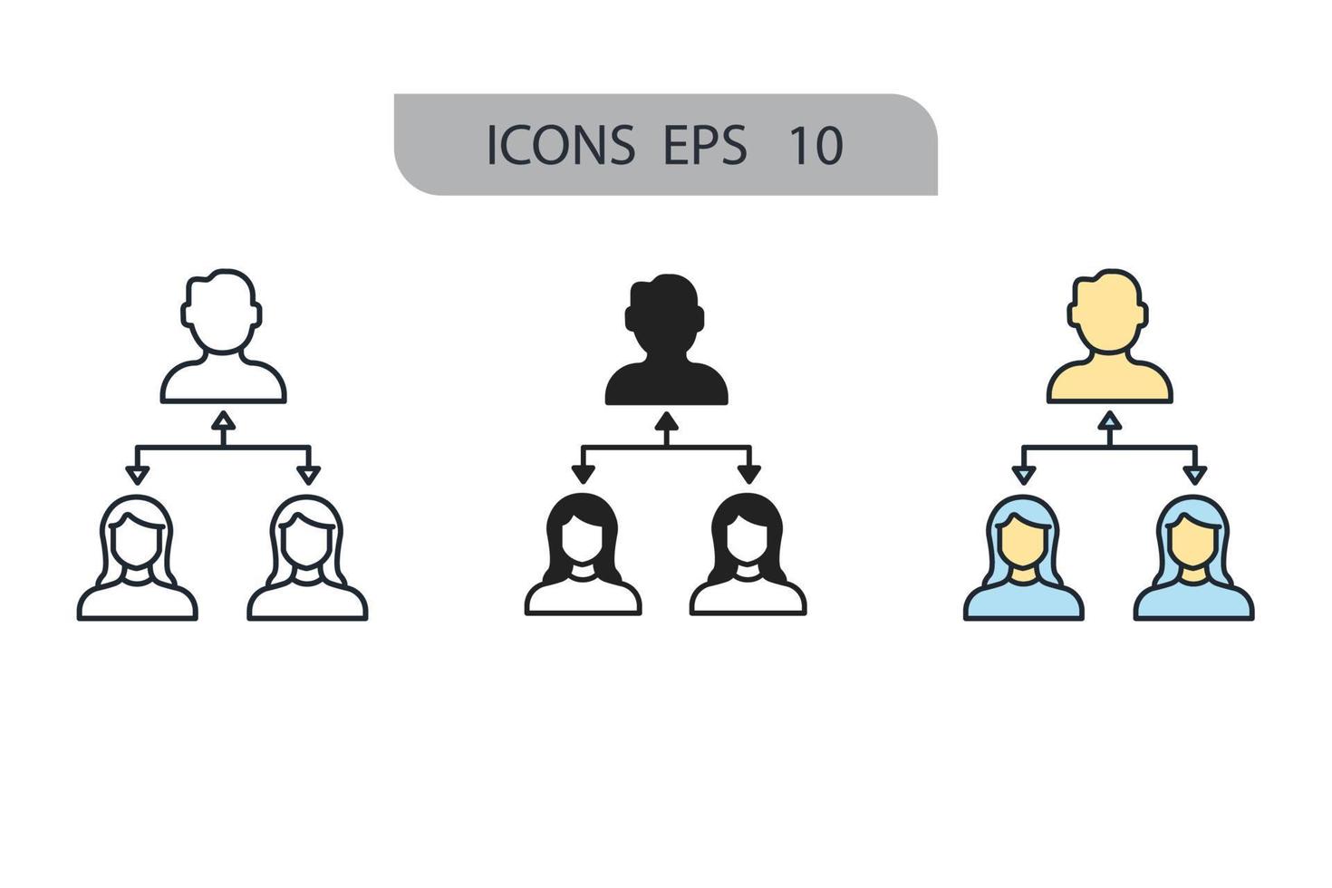 samenwerking pictogrammen symbool vectorelementen voor infographic web vector