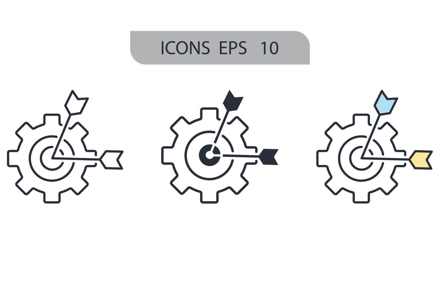 doel pictogrammen symbool vectorelementen voor infographic web vector