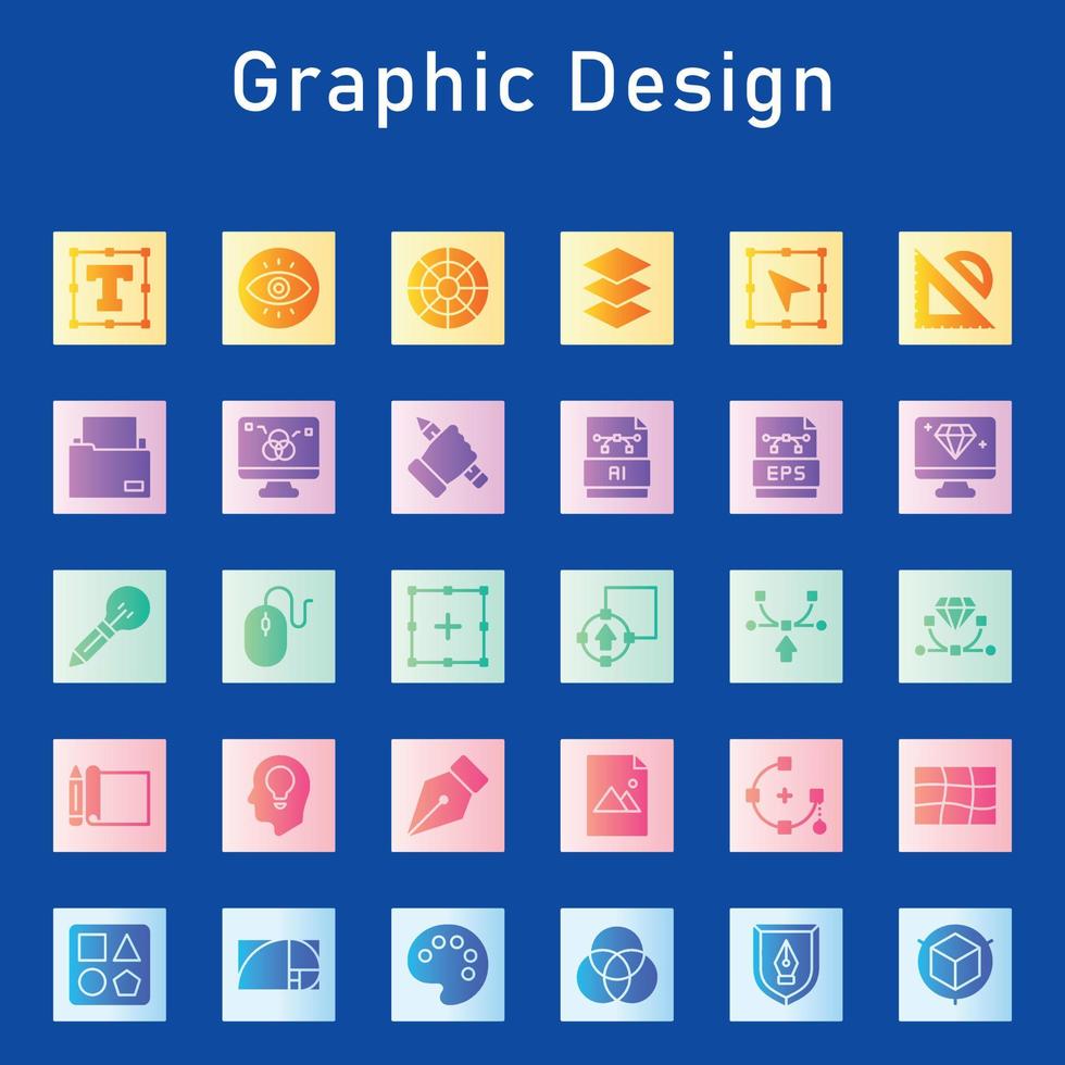 grafisch ontwerp icon pack vector