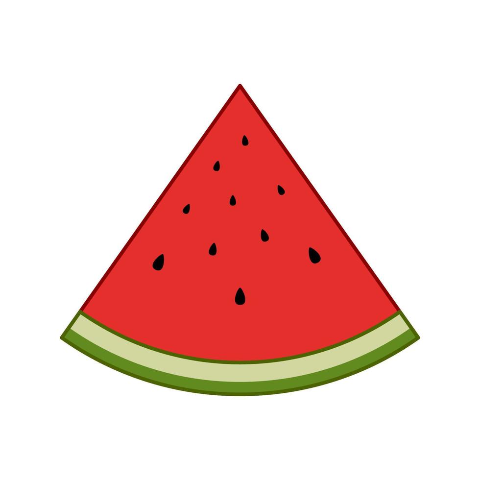 watermeloen die op witte achtergrond wordt geïsoleerd vector