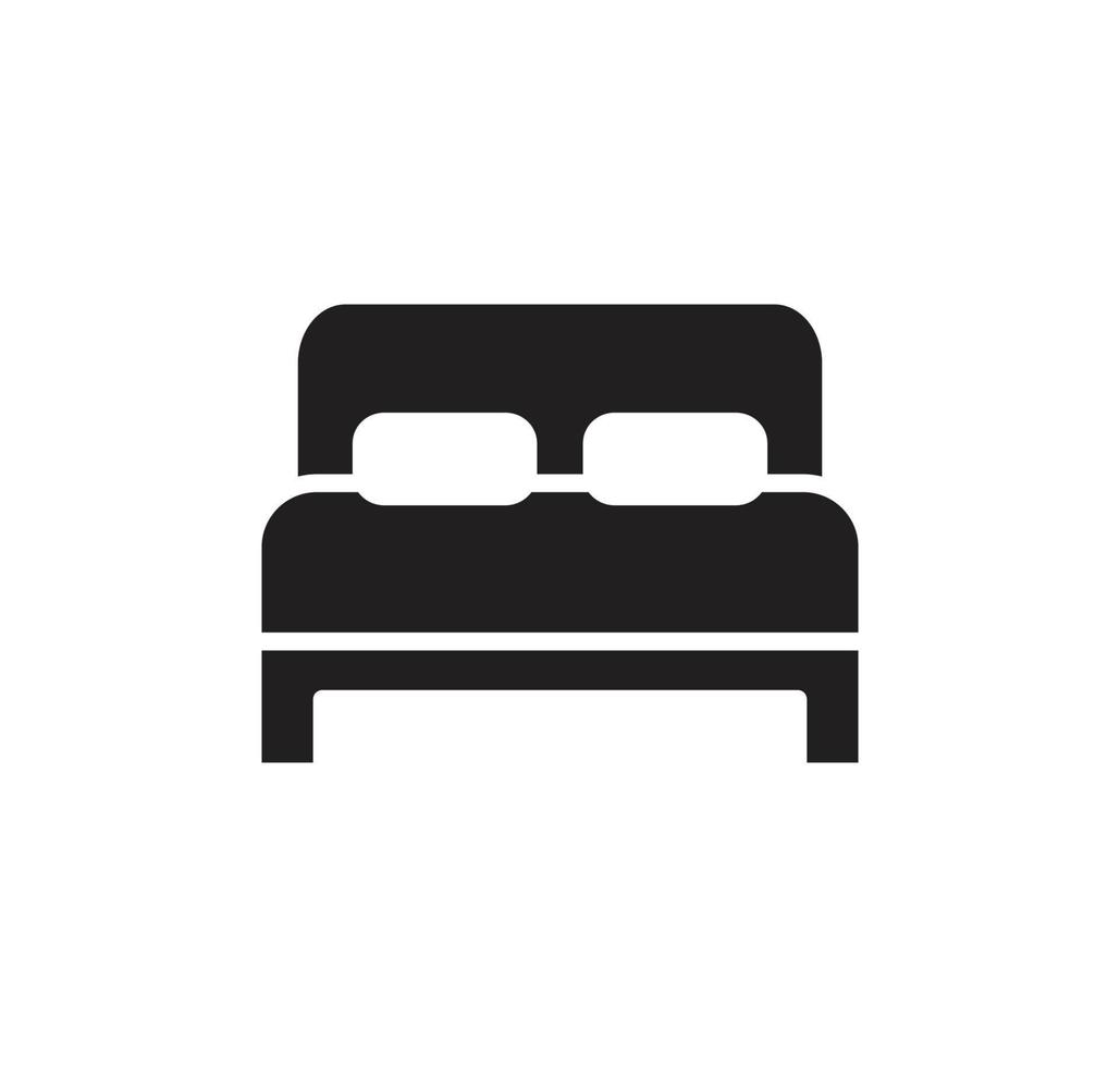 bed pictogram vector logo ontwerp vlakke stijl illustratie