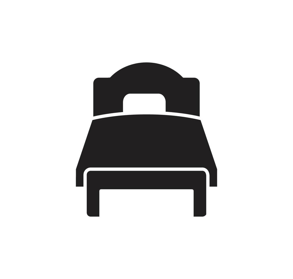 bed pictogram vector logo ontwerp vlakke stijl illustratie