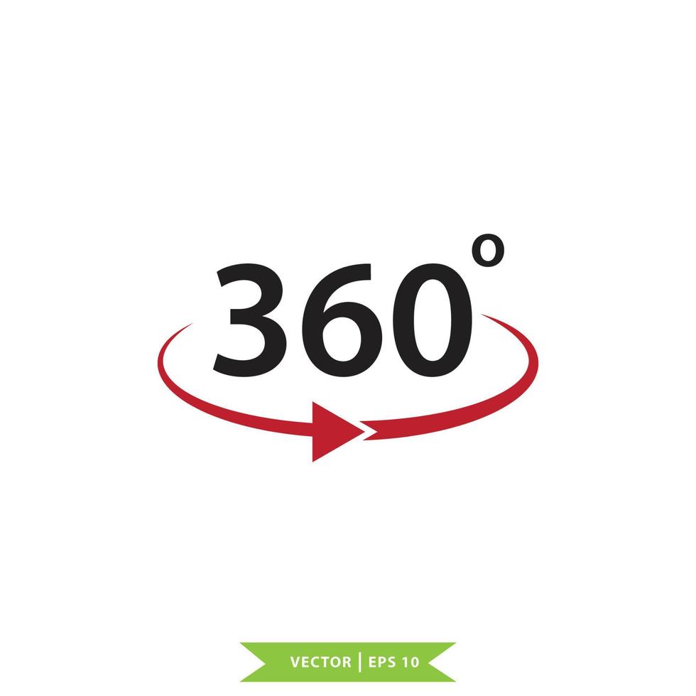 360 graden pictogram logo ontwerpsjabloon vector