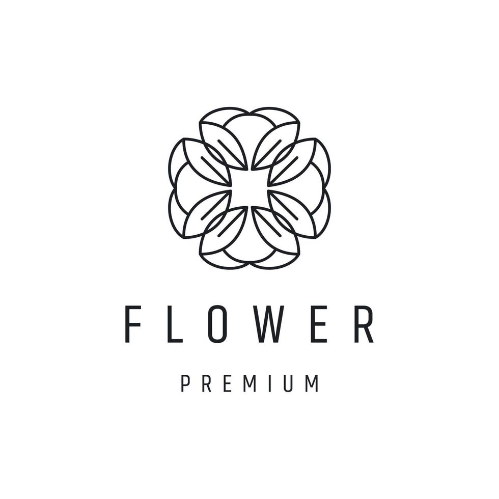 bloemen logo pictogram platte ontwerpsjabloon vector