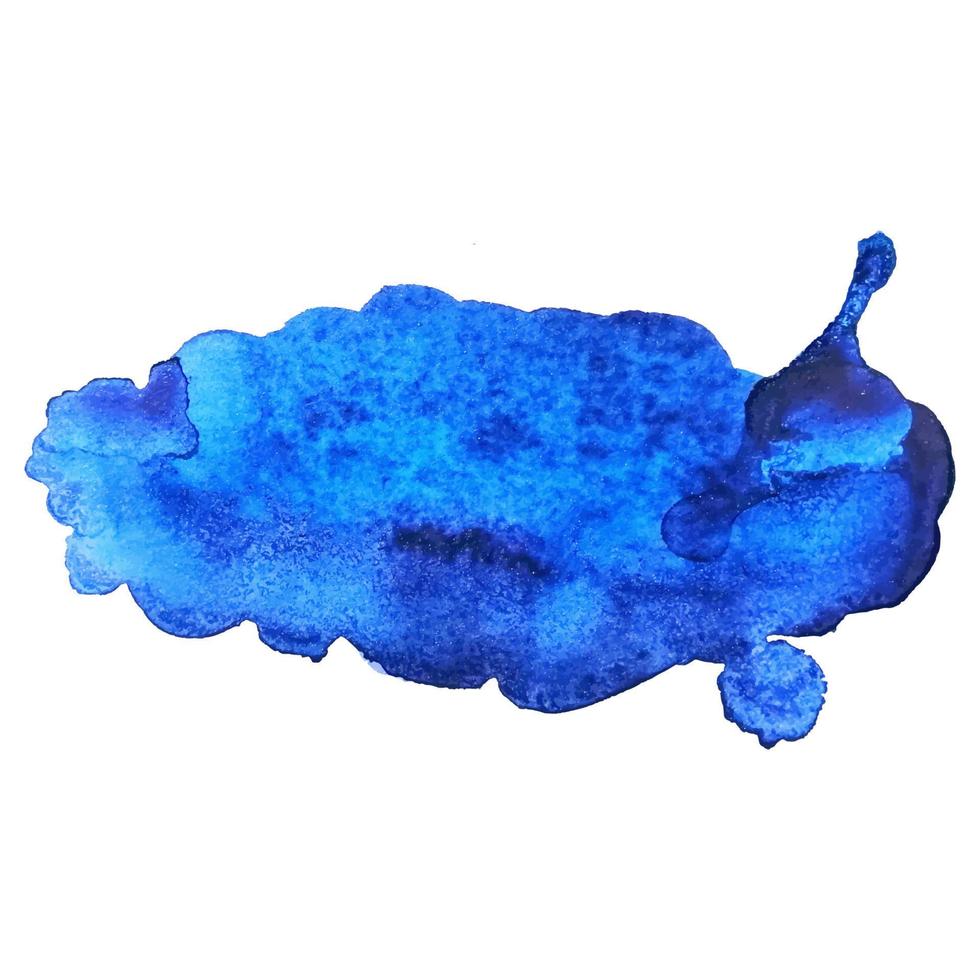 blauwe abstracte aquarel penseelstreken achtergrond geschilderd. textuur papier. vectorillustratie. vector