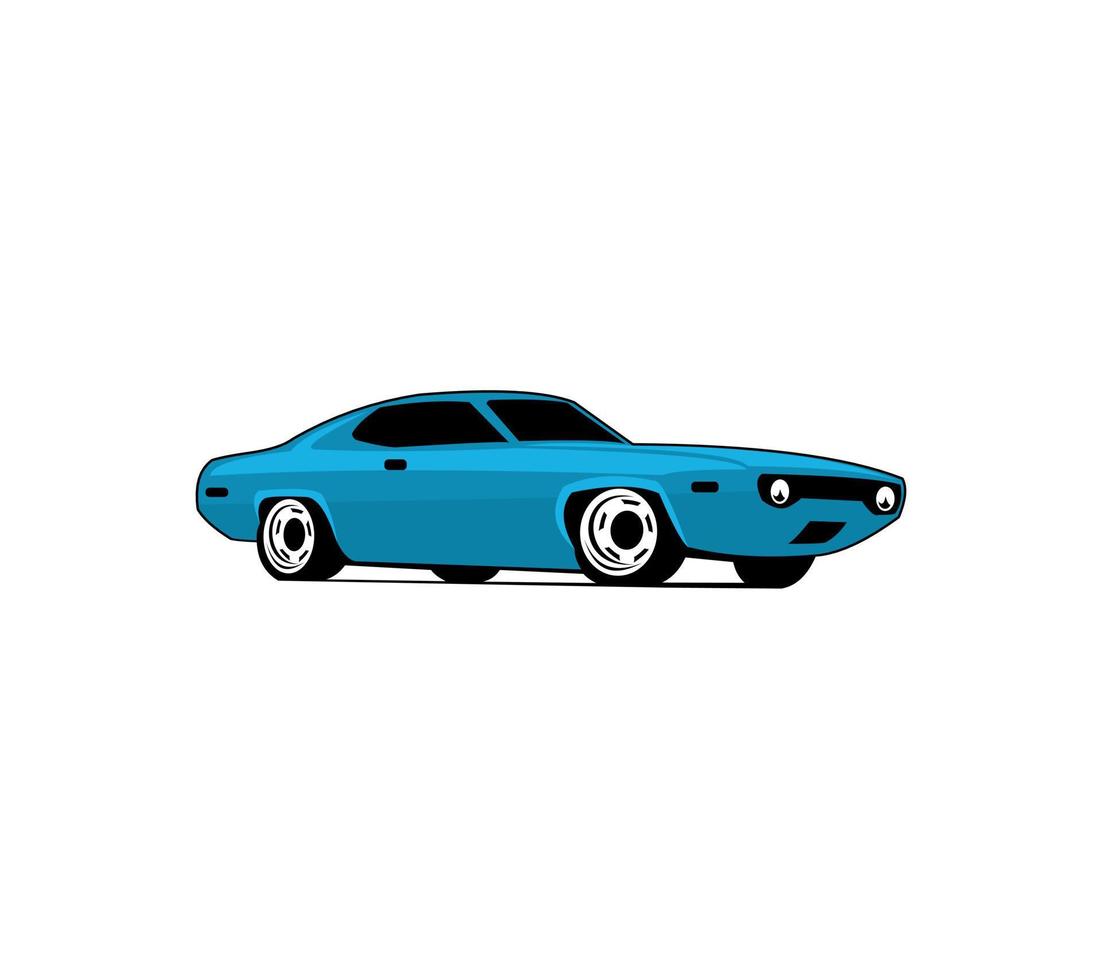 muscle car-logo - vectorillustratie, embleemontwerp op witte achtergrond vector