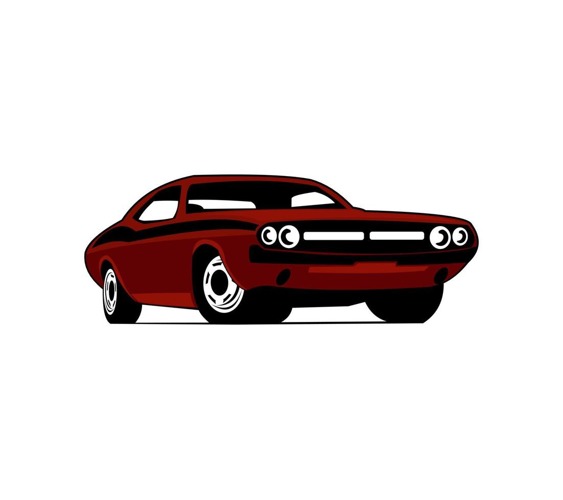 muscle car-logo voor uw bedrijf. geïsoleerde vector