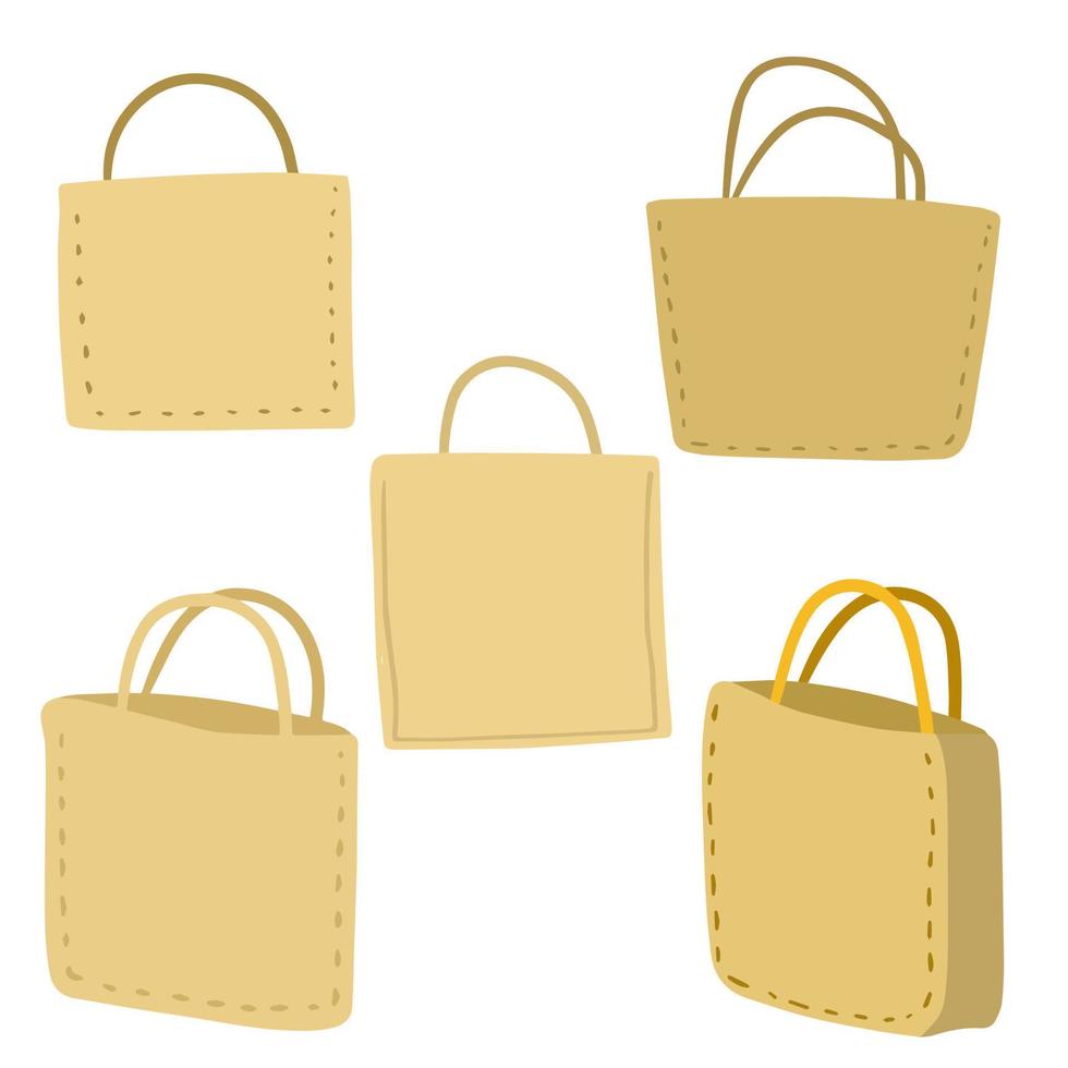 stoffen tas. stoffen eco shopper vector