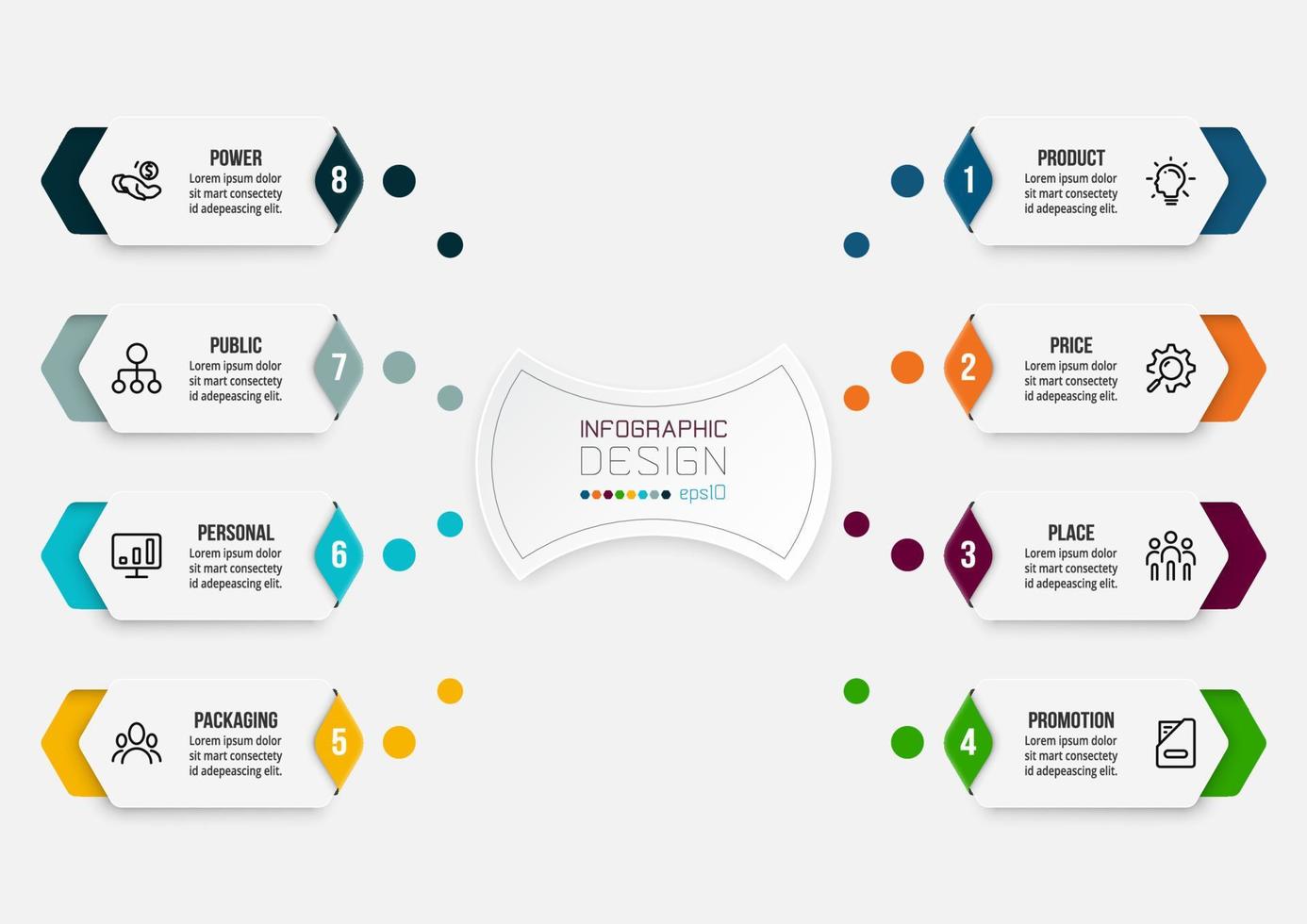 infographic sjabloon bedrijfsconcept met diagram. vector