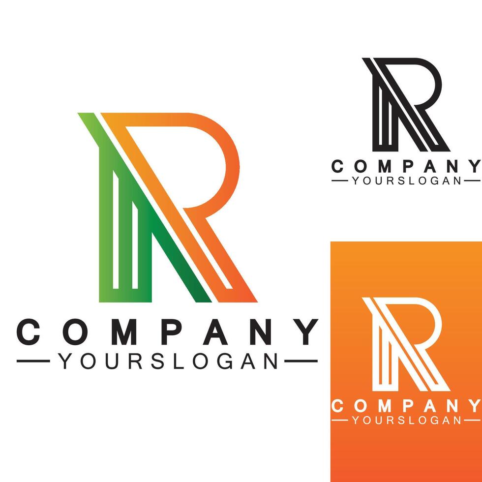 letter r monogram logo ontwerp merk identiteit logo's ontwerpen vector illustratie sjabloon