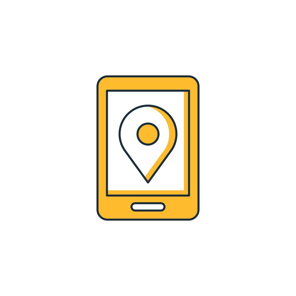 smartphone met gps-pinpictogram vector