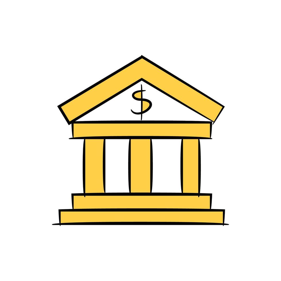 bank pictogram vectorillustratie vector