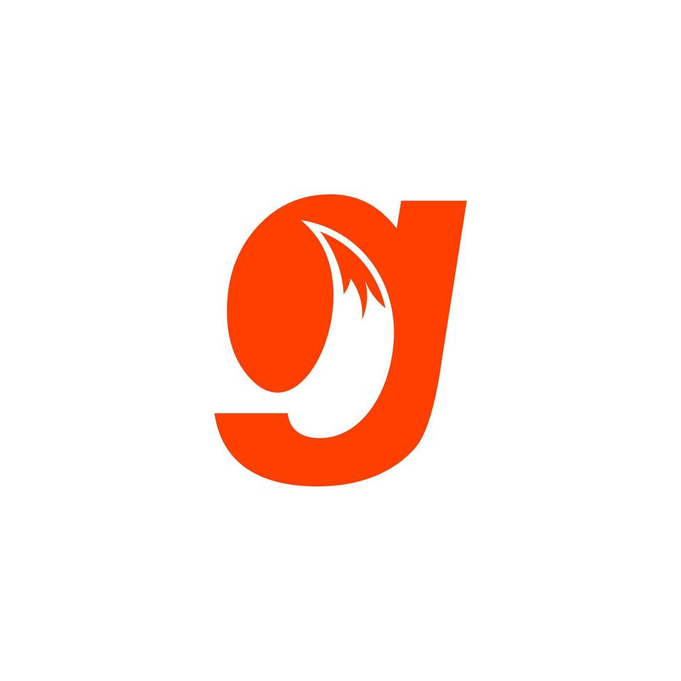 letter g met vos pictogram logo vector