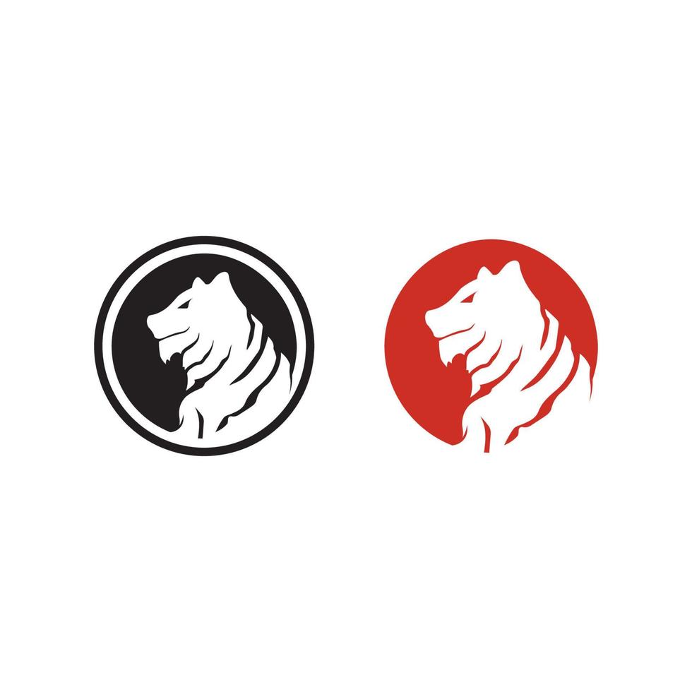 tijger logo en mascotte ontwerp dierlijke vectorillustratie vector