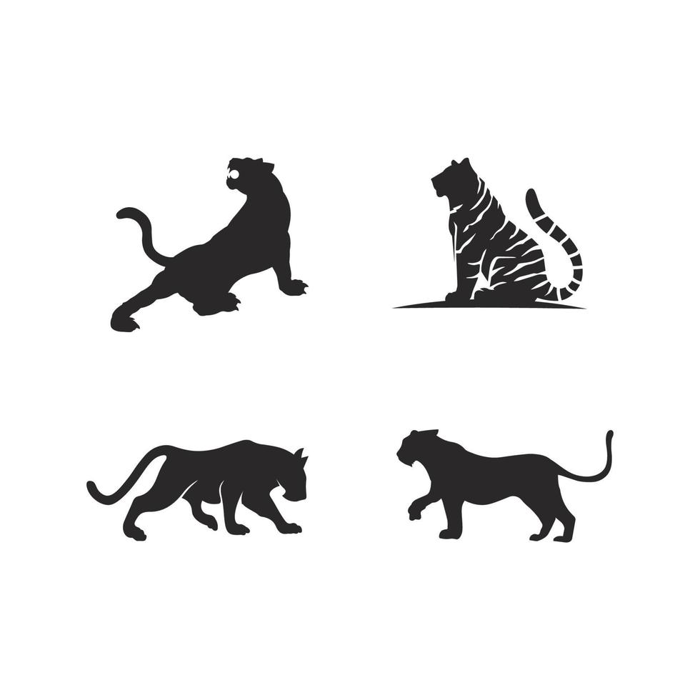 tijger logo en mascotte ontwerp dierlijke vectorillustratie vector