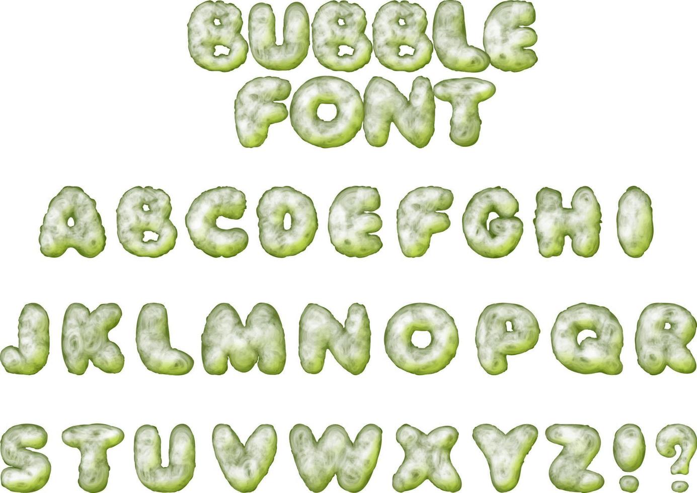 bubble lettertype alfabetten vector