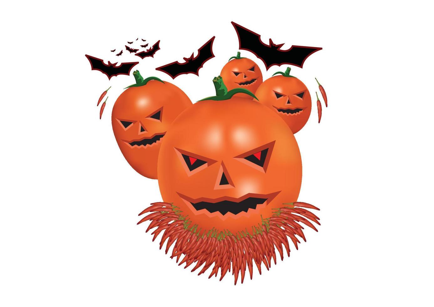 tomaten ghost.halloween concept. vector