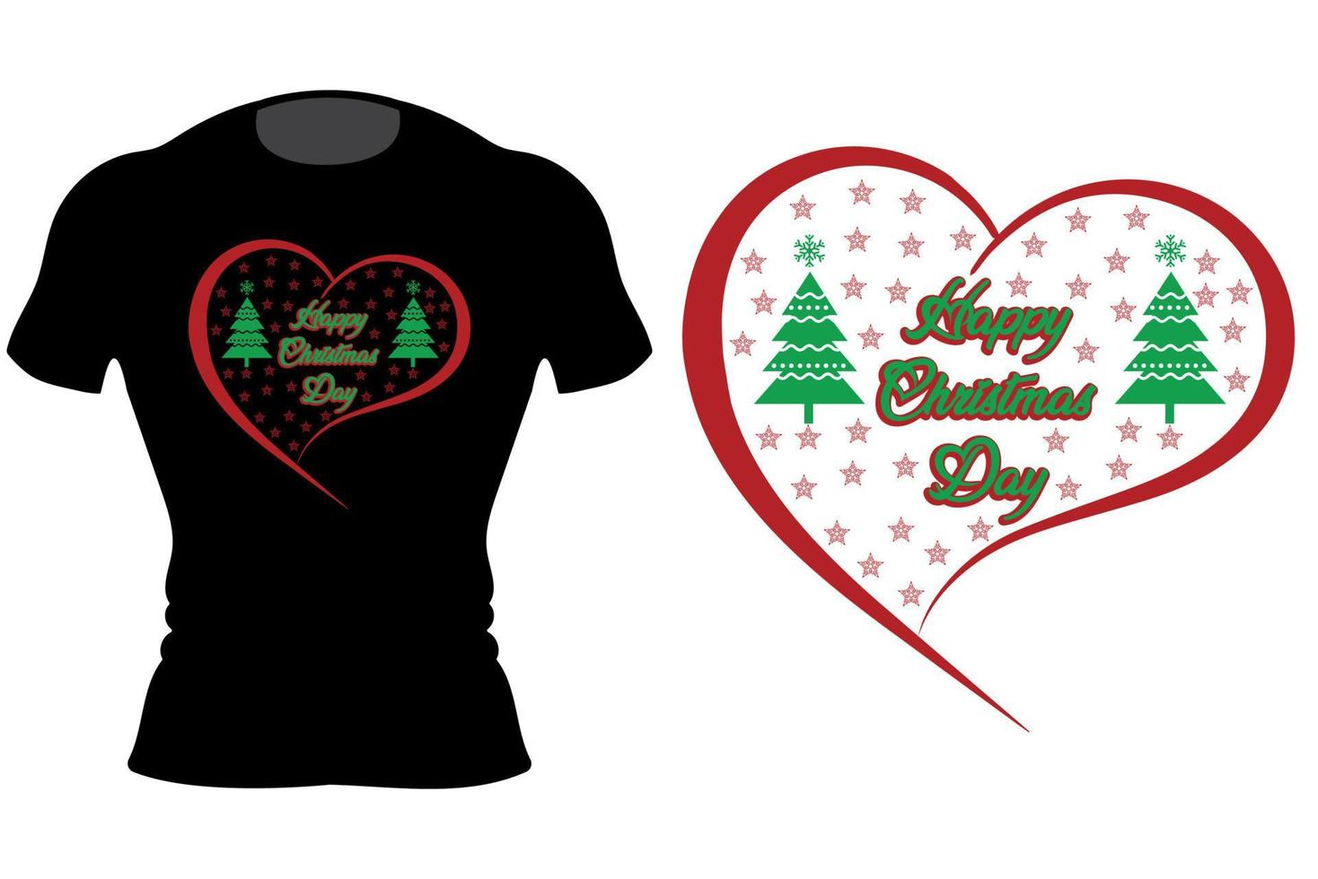 merry christmas typografie belettering t-shirt, christmas t-shirt design, happy christmas day gift, vintages tshirt, vector, kerstboom vector