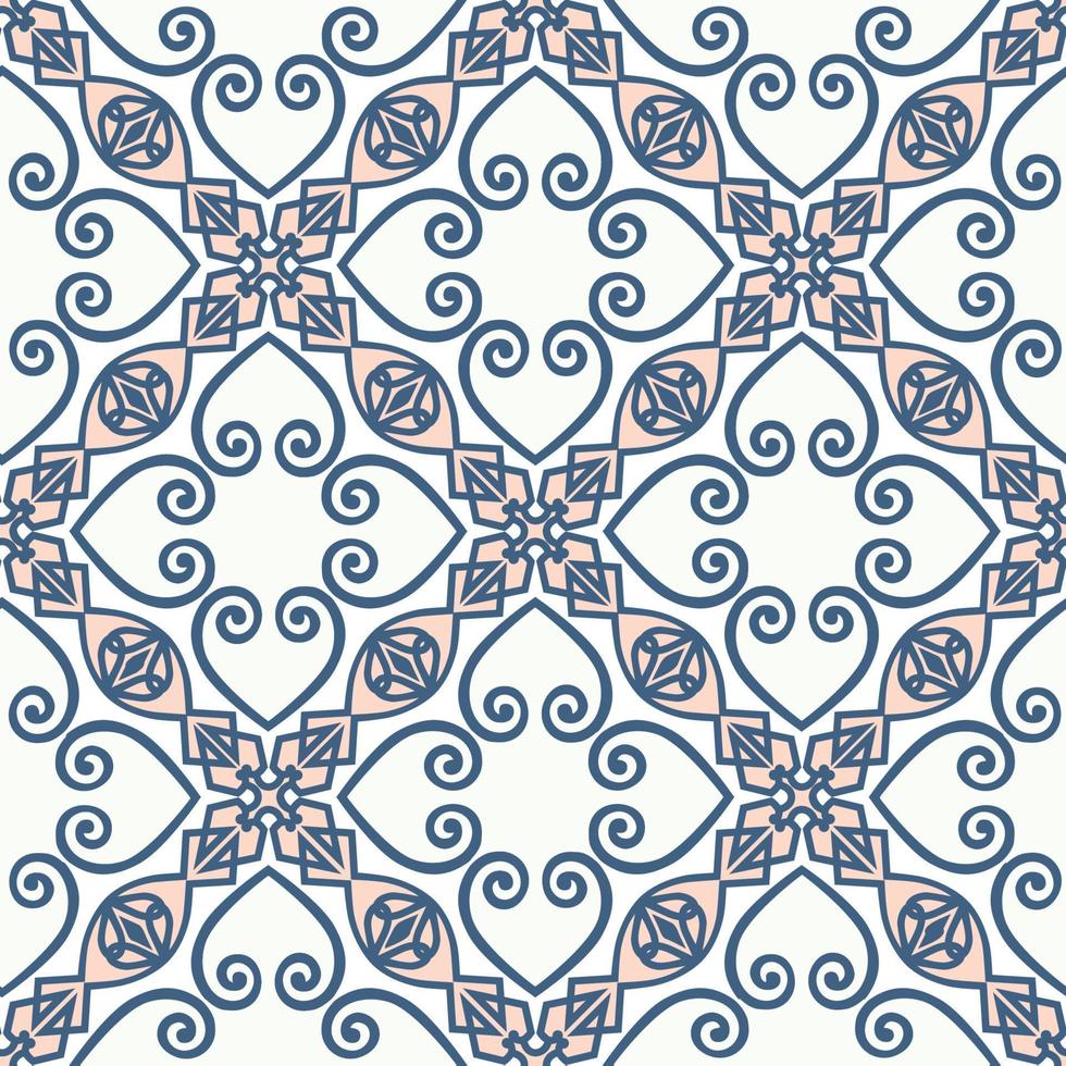 abstract bloemen naadloos patroon. mozaïek bloemen decoratieve achtergrond. moslim ornament in Arabische oriëntaalse stijl vector