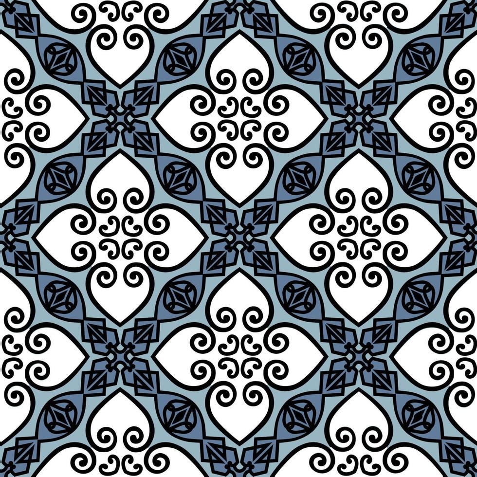 abstract bloemen naadloos patroon. mozaïek bloemen decoratieve achtergrond. moslim ornament in arabische oriëntaalse stijl, arabische, indische motieven. goed voor stof-, textiel-, behang- of pakketachtergrondontwerp vector