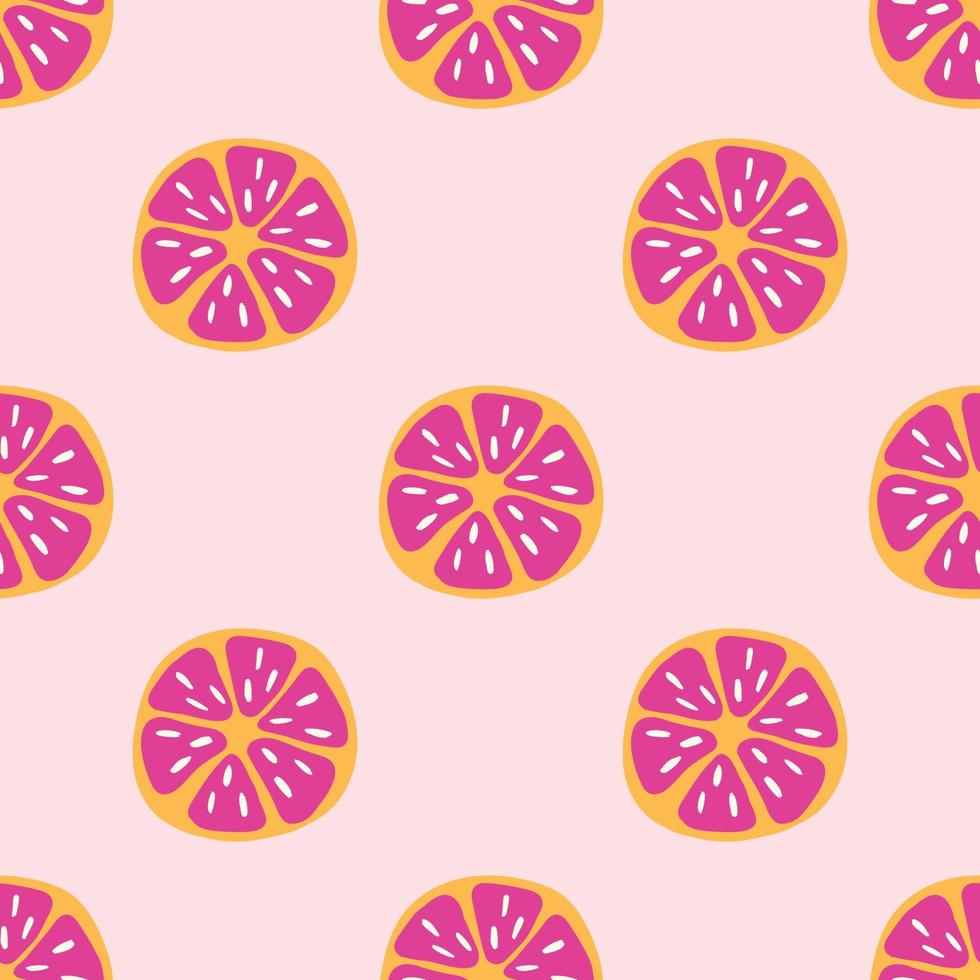 schattig oranje naadloos patroonontwerp op roze vector