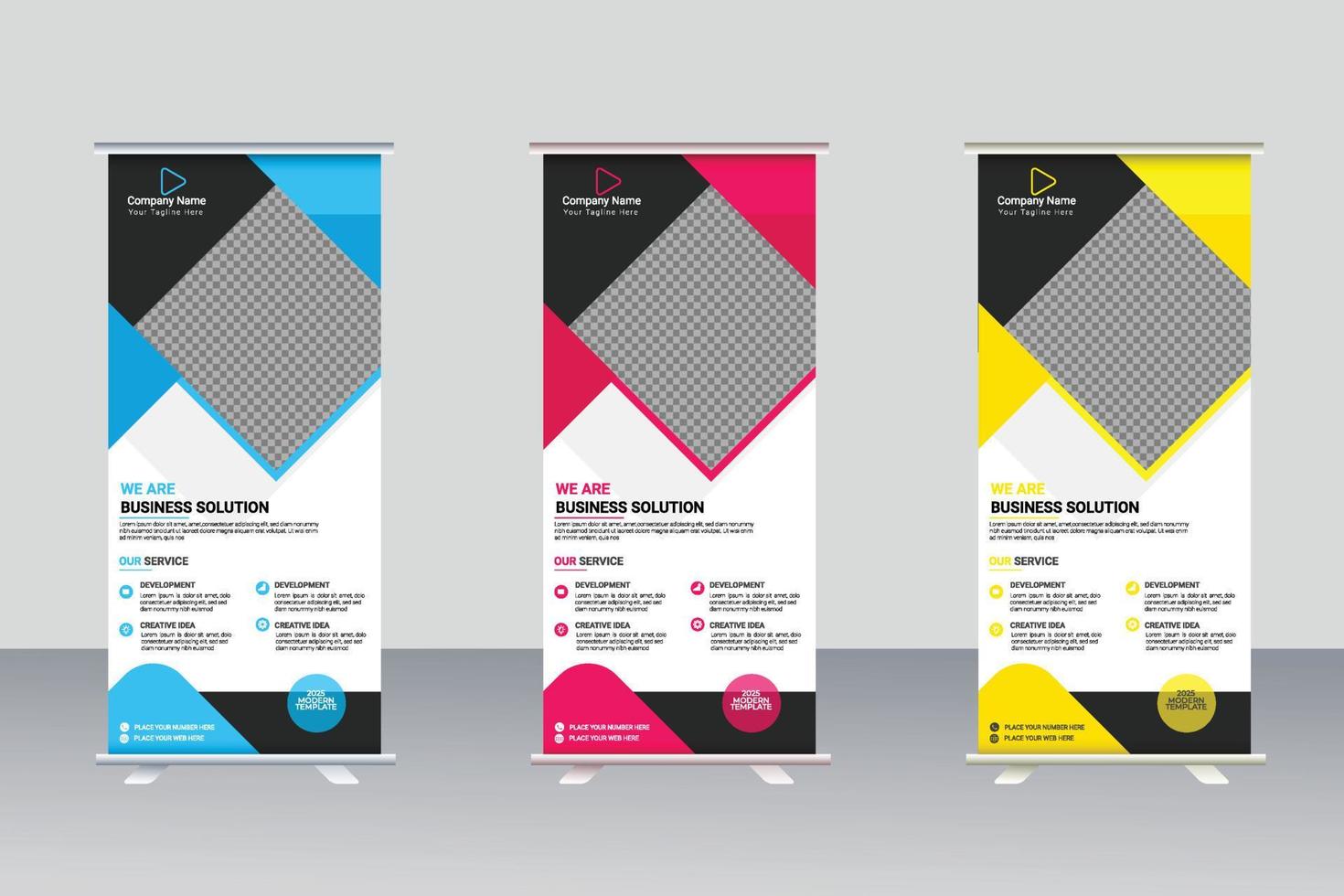 corporate rollup of x banner ontwerpsjabloon vector