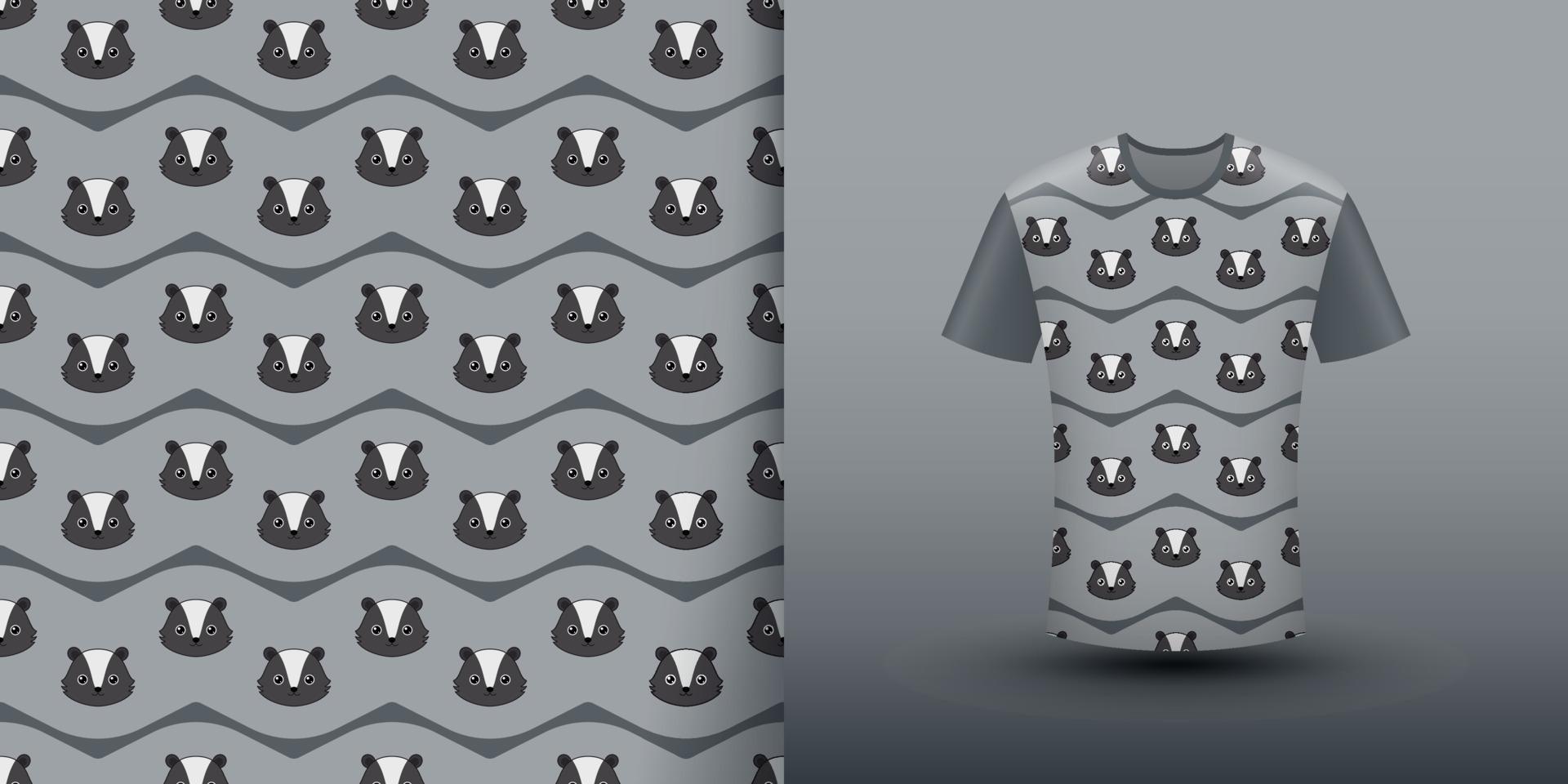 skunk naadloos patroon met shirt vector
