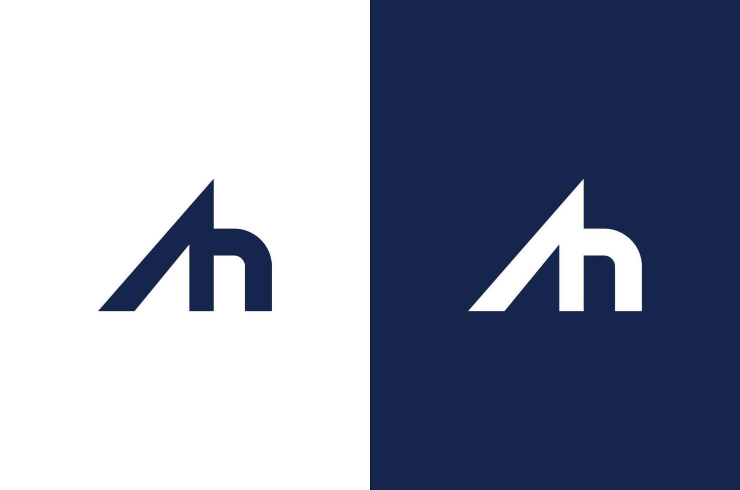 een modern en abstract ah-letterlogo of ah-monogramlogo-ontwerpconcept voor uw bedrijf of persoonlijk merk vector