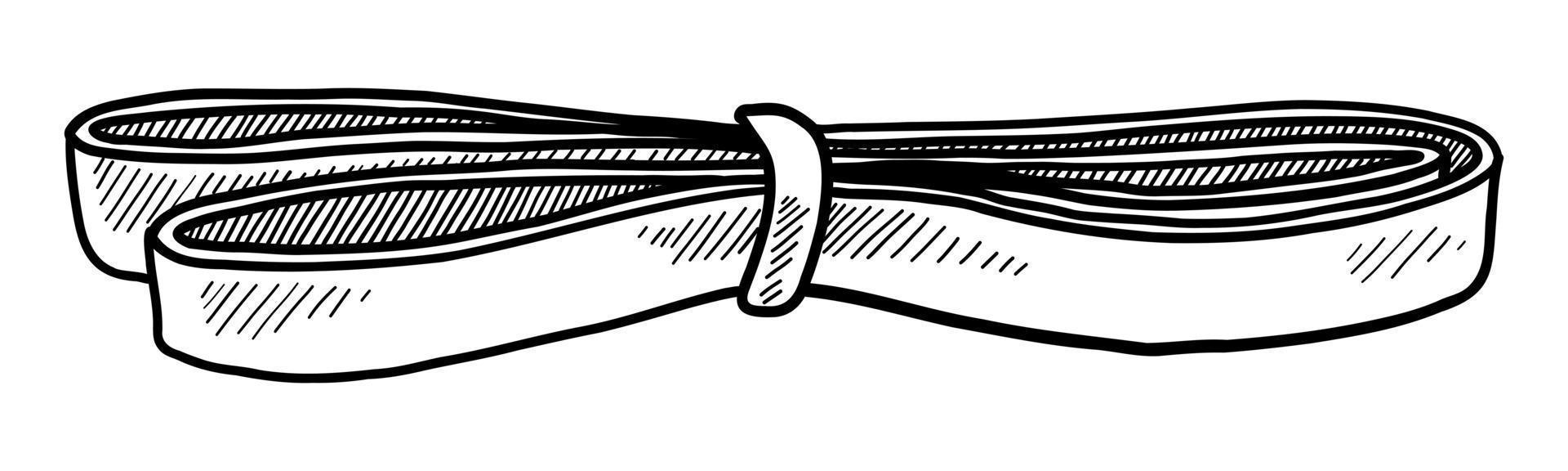 vectorillustratie van een expander tape geïsoleerd op een witte achtergrond. doodle tekenen met de hand vector