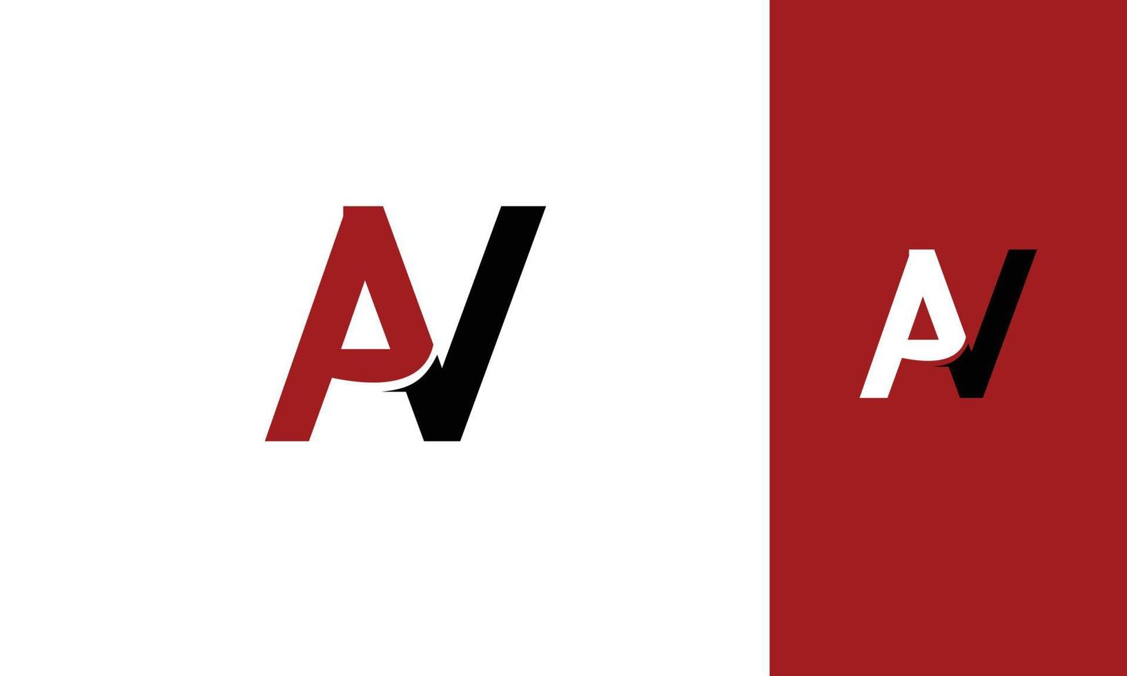 alfabet letters initialen monogram logo av, va, a en v vector