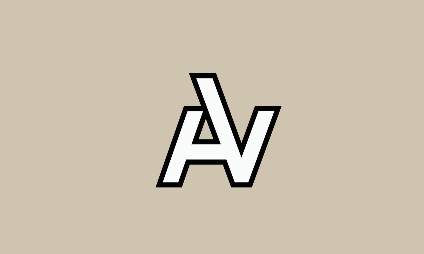 alfabet letters initialen monogram logo va, av, v en a vector
