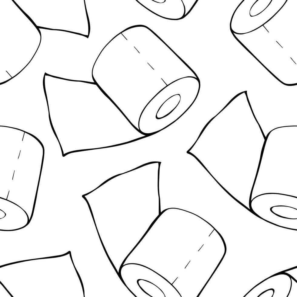 toiletpapier naadloos patroon. platte vectorillustratie vector