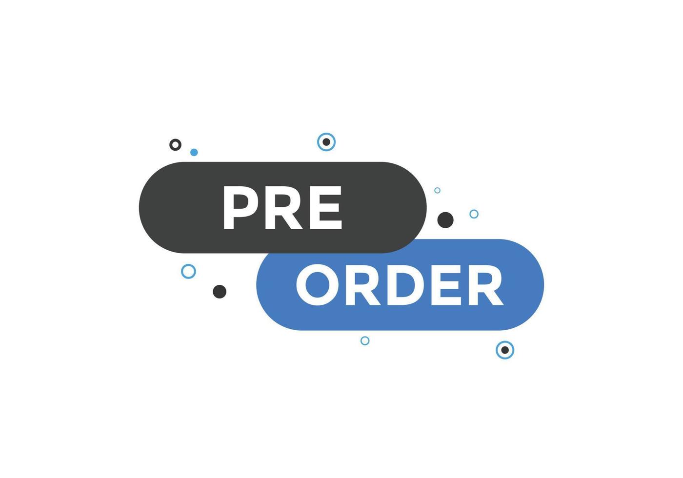 pre-order knop. pre-order tekst webbannersjabloon. teken pictogram banner vector