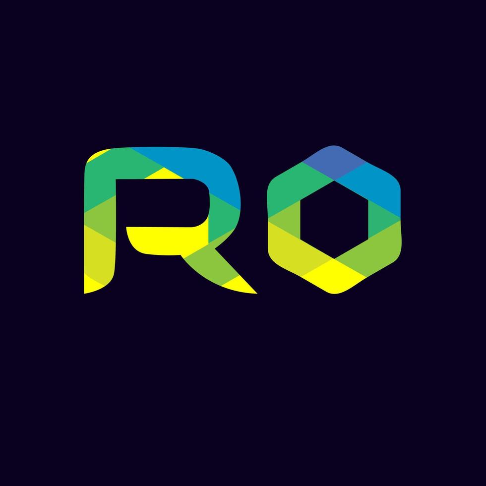 unieke eerste ro premium logo vector