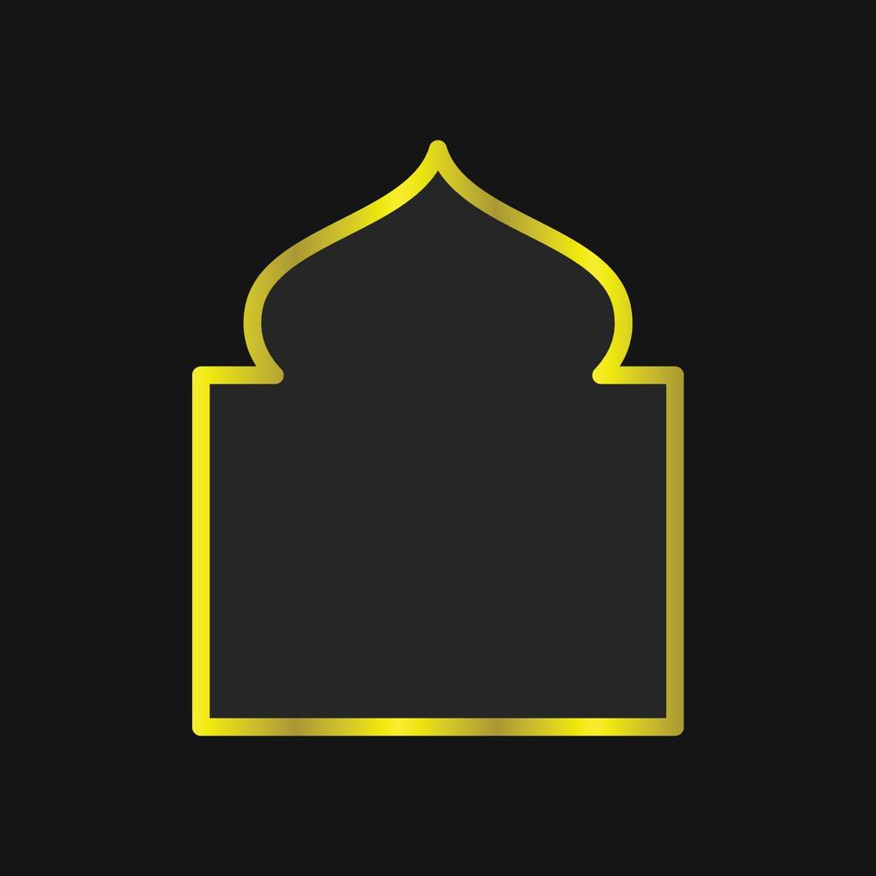 moskee koepel eenvoudig pictogram vector
