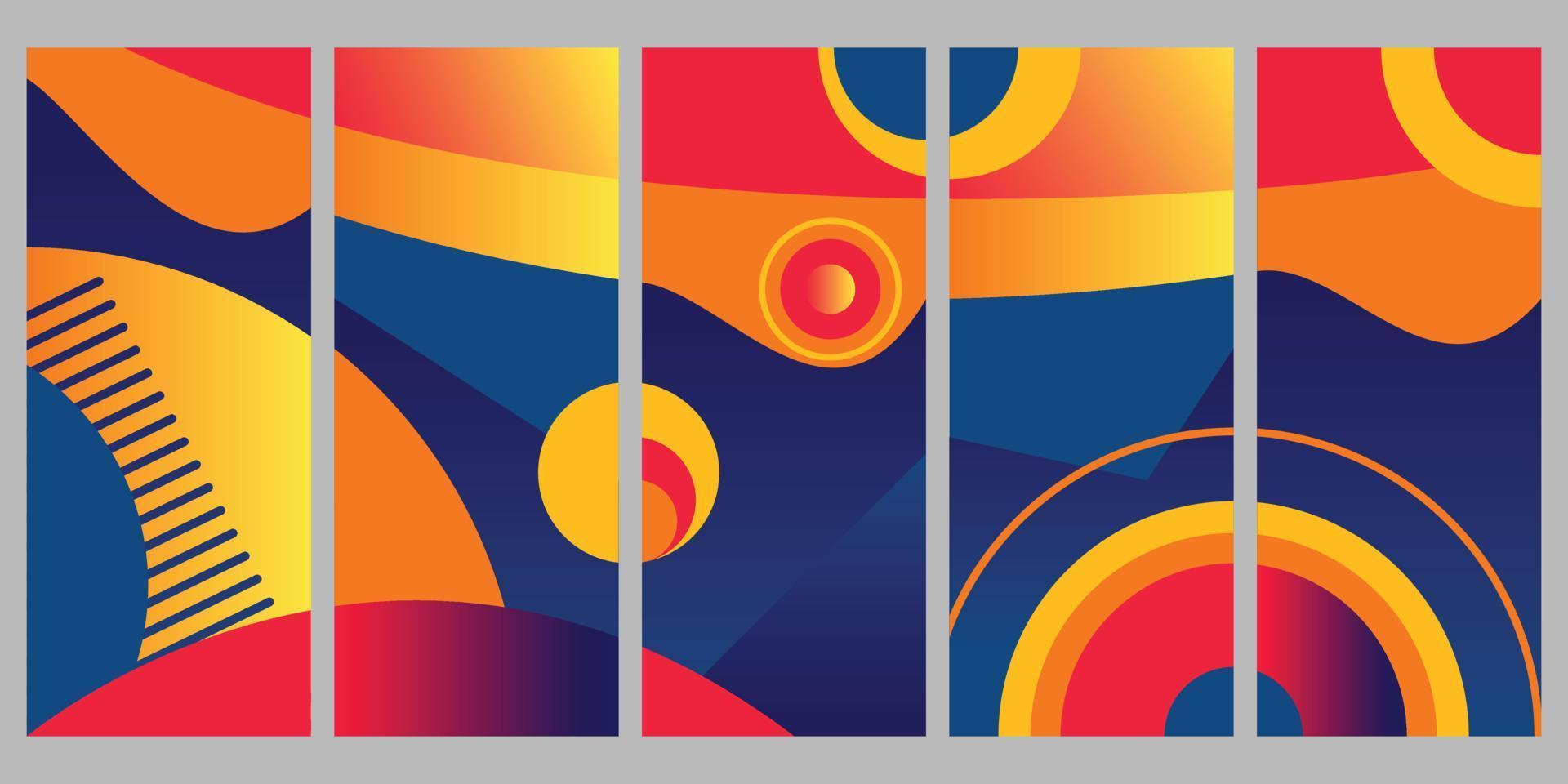 abstracte geometrische achtergrondsjabloon ingesteld voor spandoek, kaart, brochure of poster vector