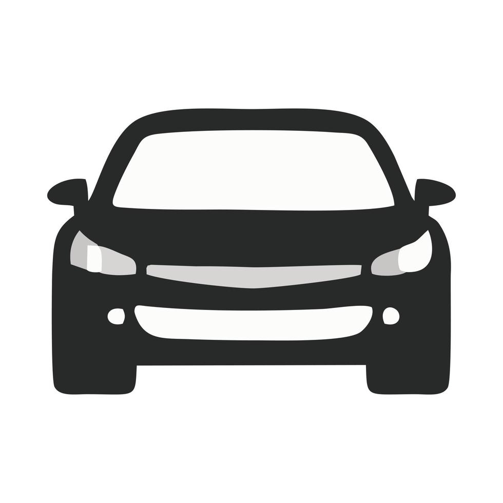 eenvoudig pictogram modern teken auto silhouet op achtergrond. vooraanzicht auto icoon. voertuig inspiratie vector. bewerkbare vector. eps10 vector