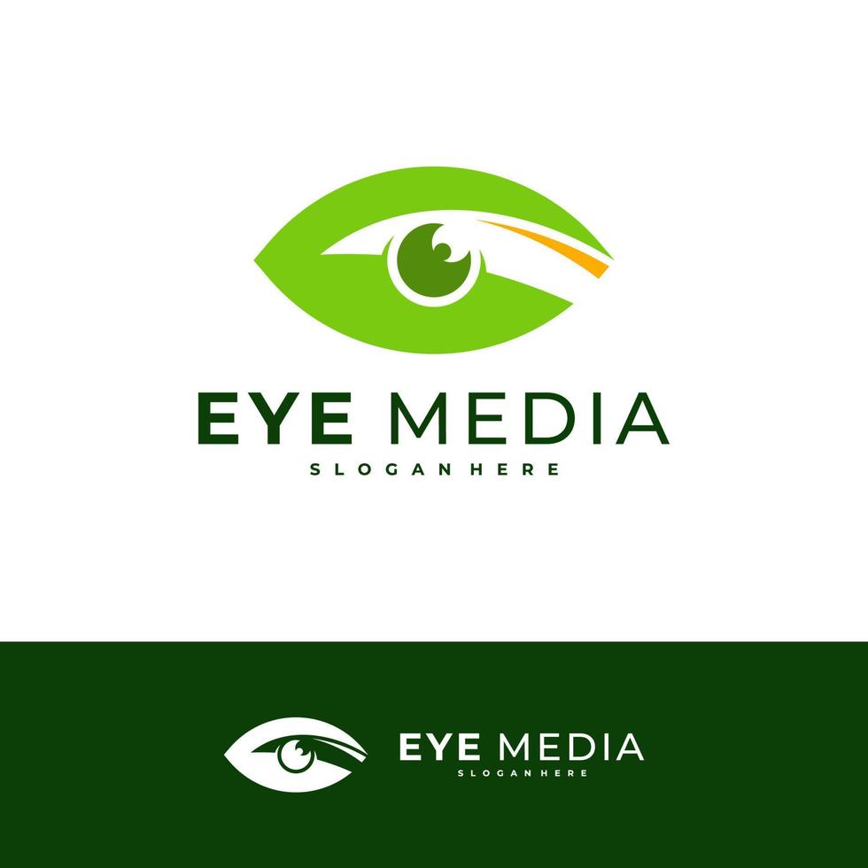 natuur oog logo vector ontwerpsjabloon, oog logo concepten illustratie.