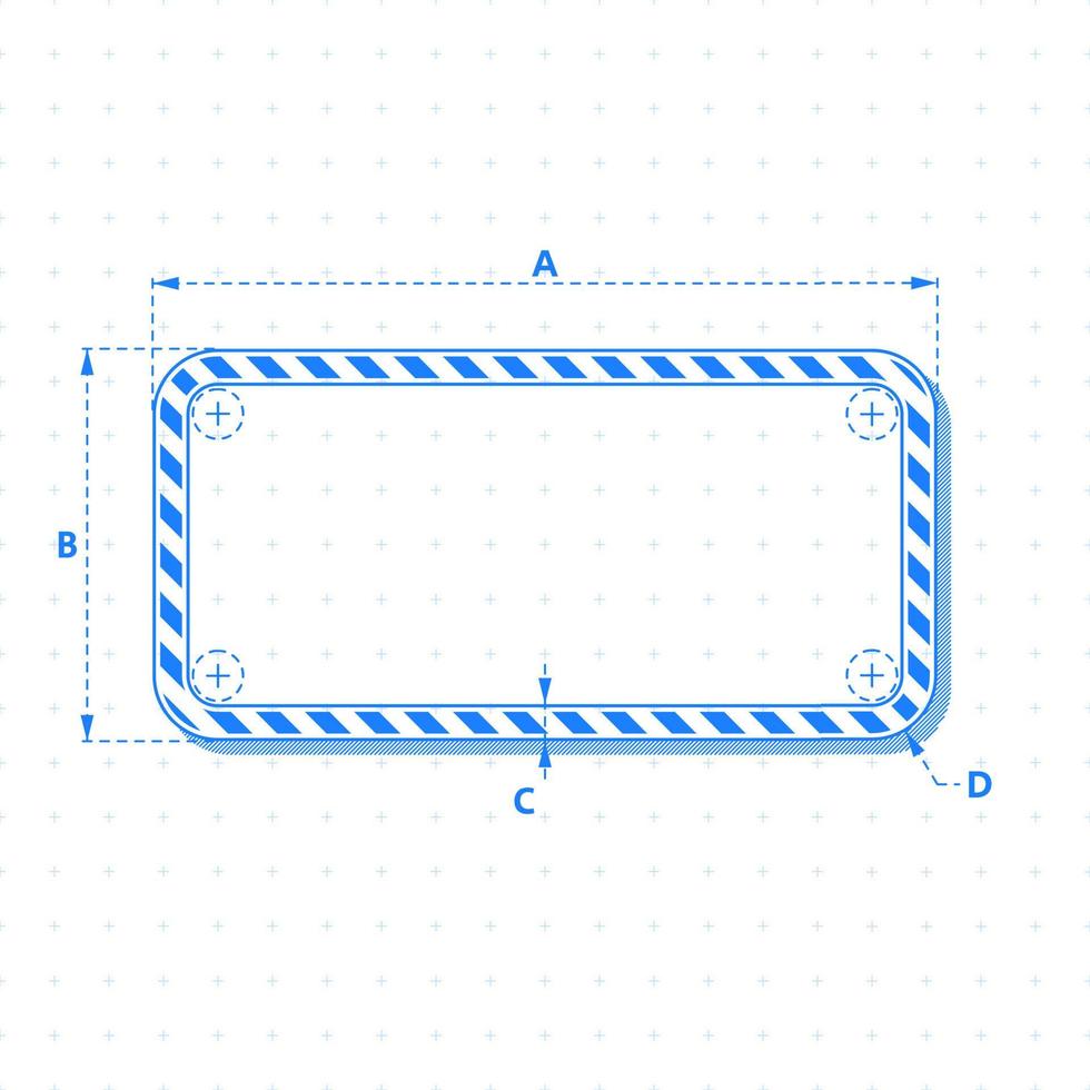 banner blauwdruk met onderdelen van een technische tekening. digitale technologie en technisch ontwerp. lege mockup voor tekst en afbeelding. vector