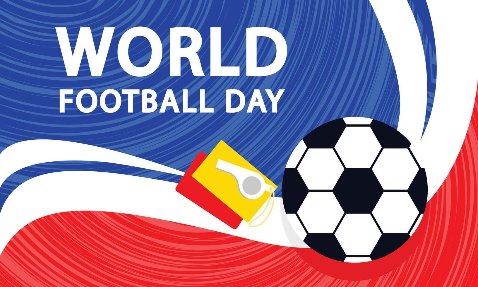 internationale voetbaldag concept banner, vlakke stijl vector