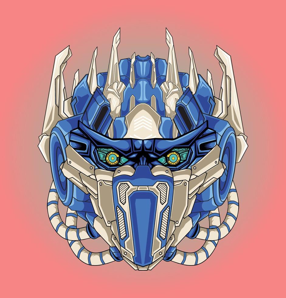 karakter robot hoofd illustratie vector
