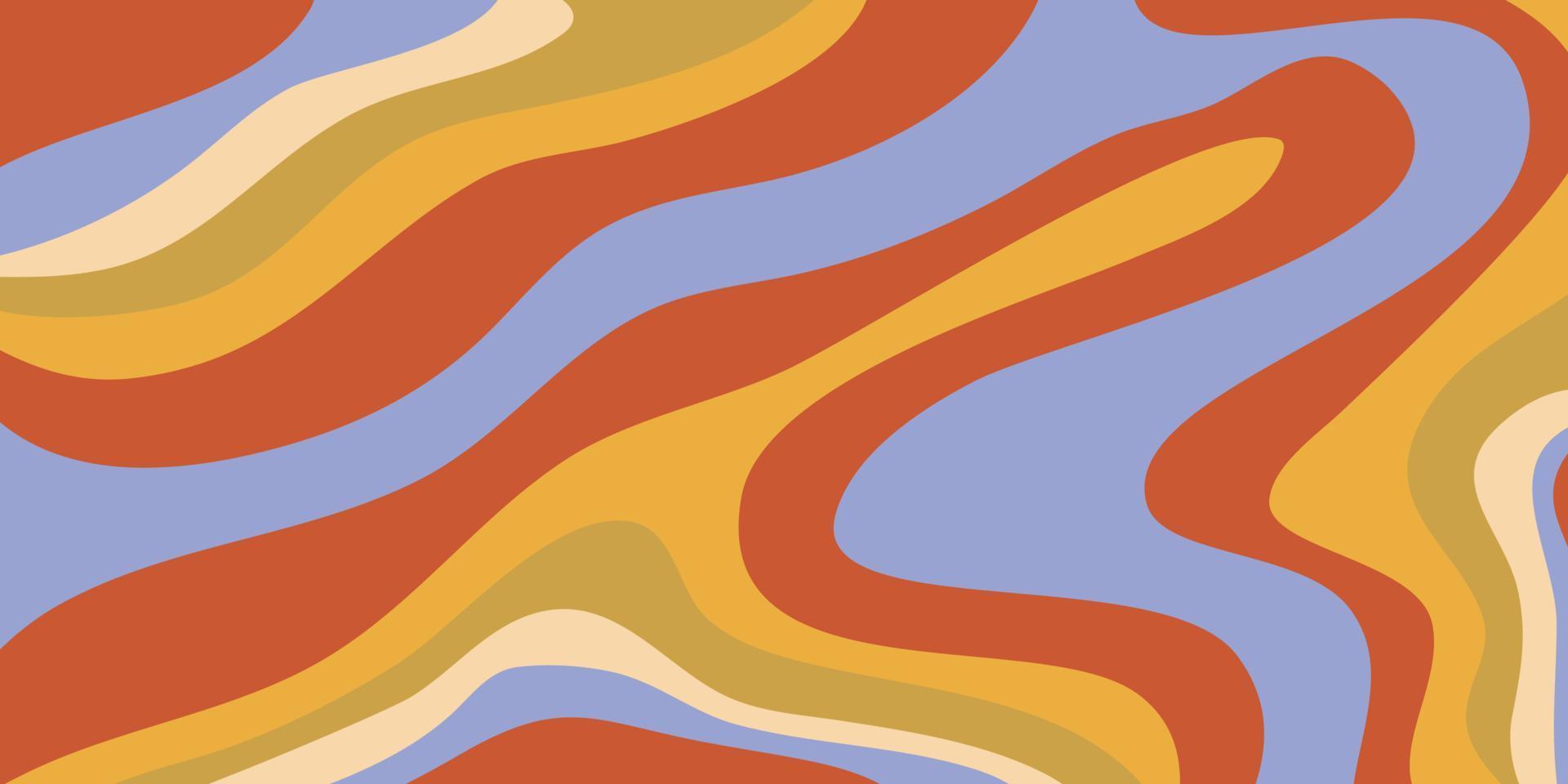 psychedelisch swirl groovy patroon. psychedelisch retro golfbehang. vloeibare groovy achtergrond. vector ontwerp illustratie